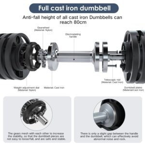 SNODE Adjustable Dumbbell Set, 40kg - Image 3