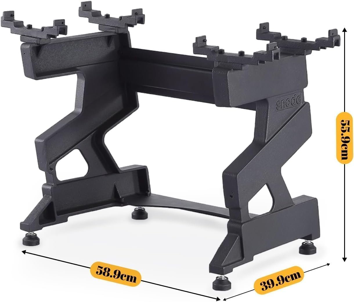 SNODE Adjustable Dumbbell 40kg (Pair) with Dumbbell Rack - Image 6