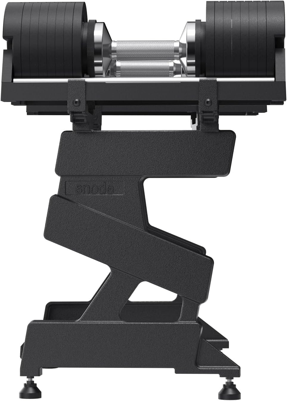 SNODE Adjustable Dumbbell 40kg (Pair) with Dumbbell Rack - Image 5